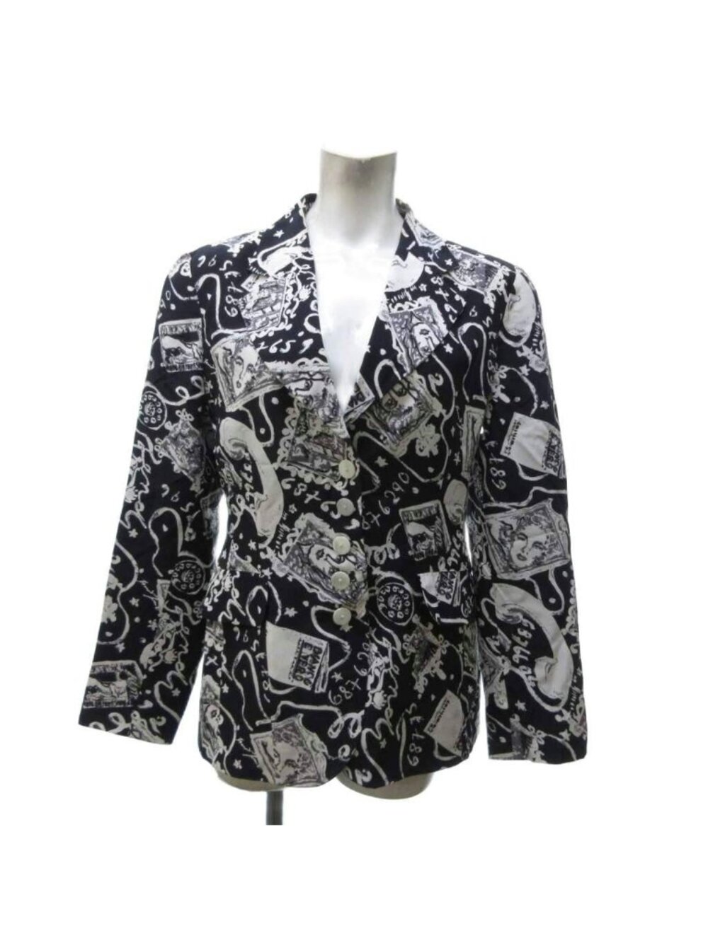 Fendi All Over Print Jacket Single Black White